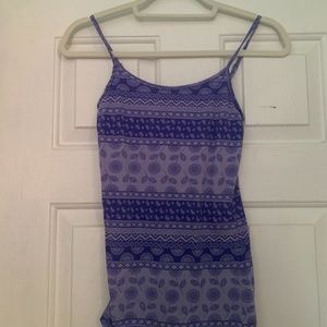 Purple patterned tank top